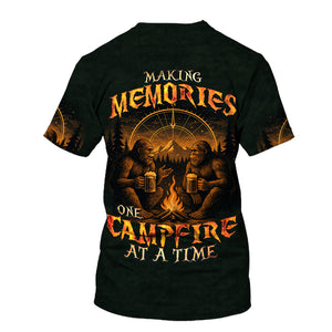 Bigfoot Making Memories One Campfire At A Time All Over Print Shirt