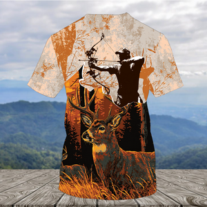 Vintage Deer Hunting Orange All Over Print Shirt