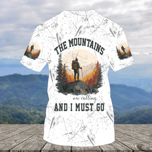 The Mountains Are Calling And I Must Go All Over Print Shirt