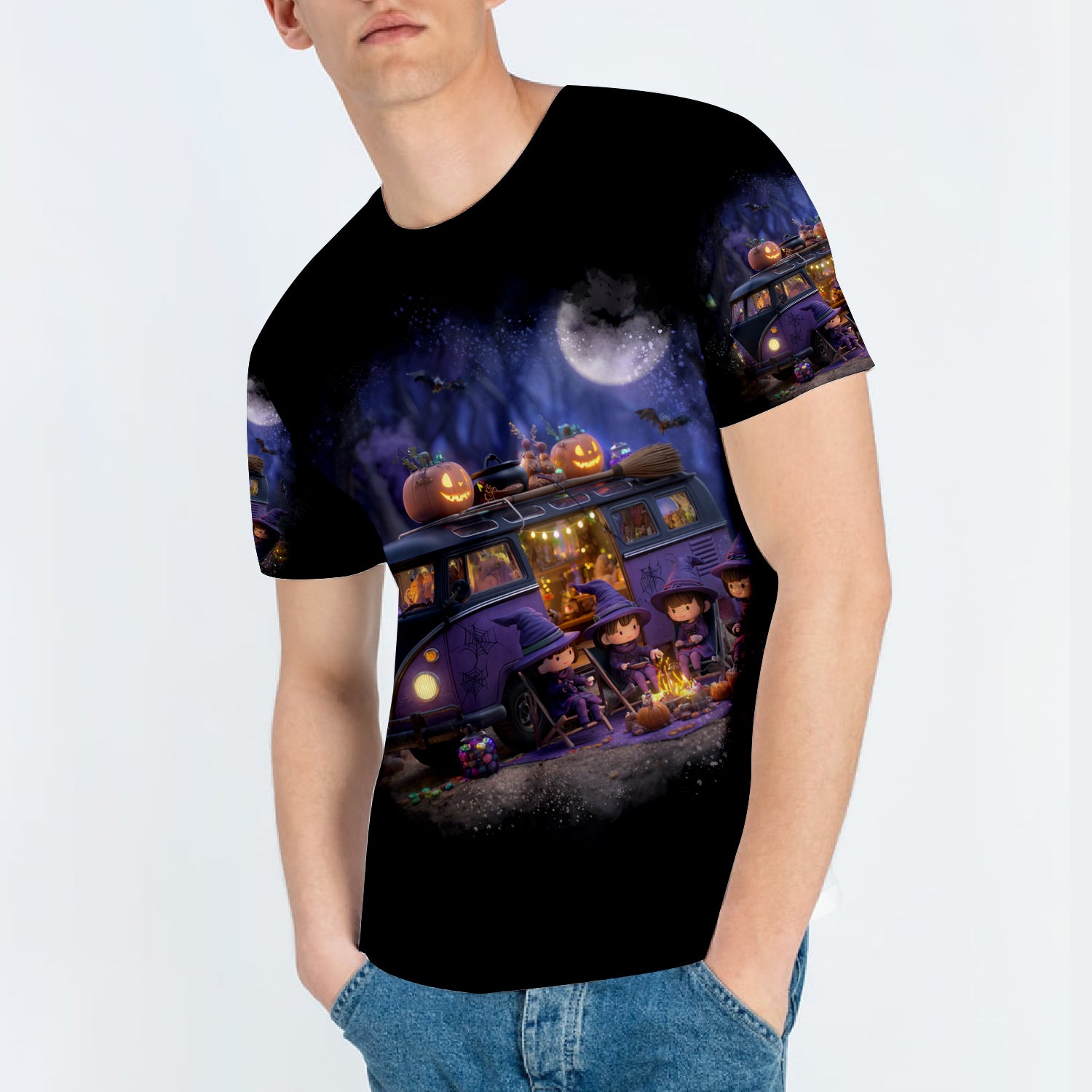 All The Cool Witches Are Camping All Over Print Shirt