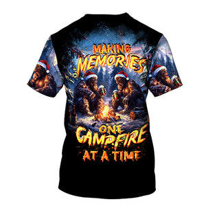 Bigfoot Making Memories One Campfire At A Time Christmas All Over Print Shirt