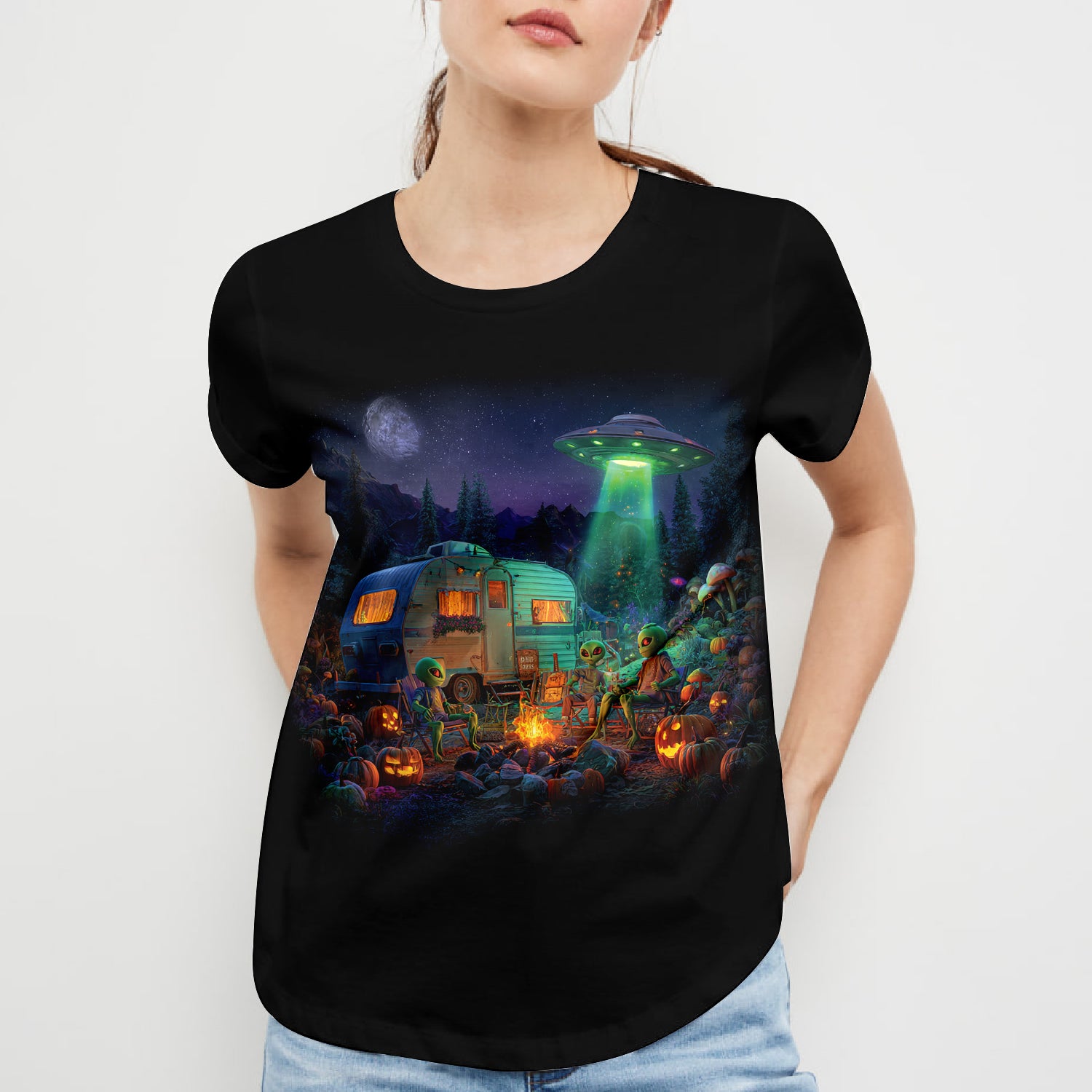 Life Is Better At The UFO Campfire All Over Print Shirt