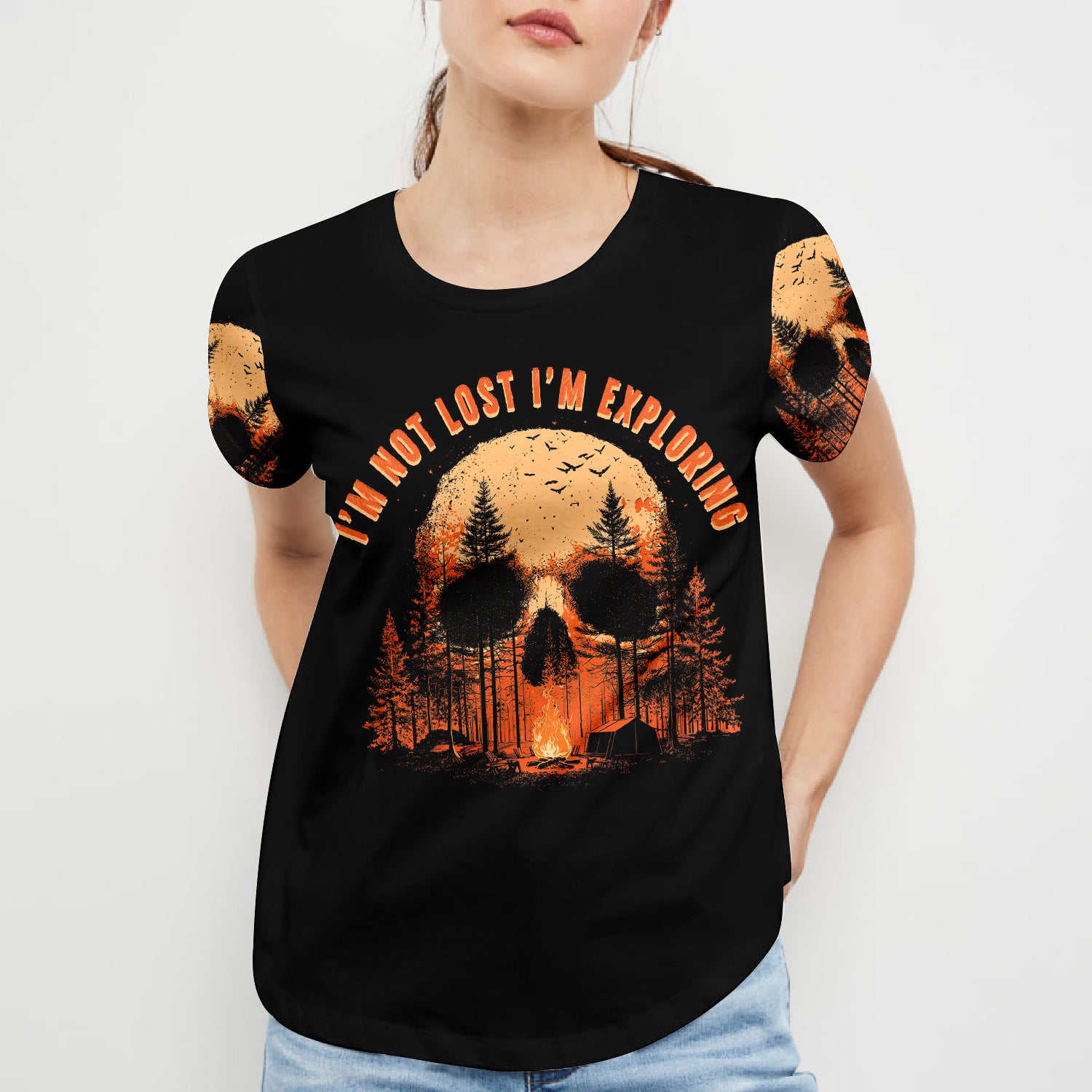 Creepy I'm Not Lost I'm Exploring All Over Print Shirt