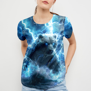 Electric Powerful Bear Awesome Cool All Over Print Shirt