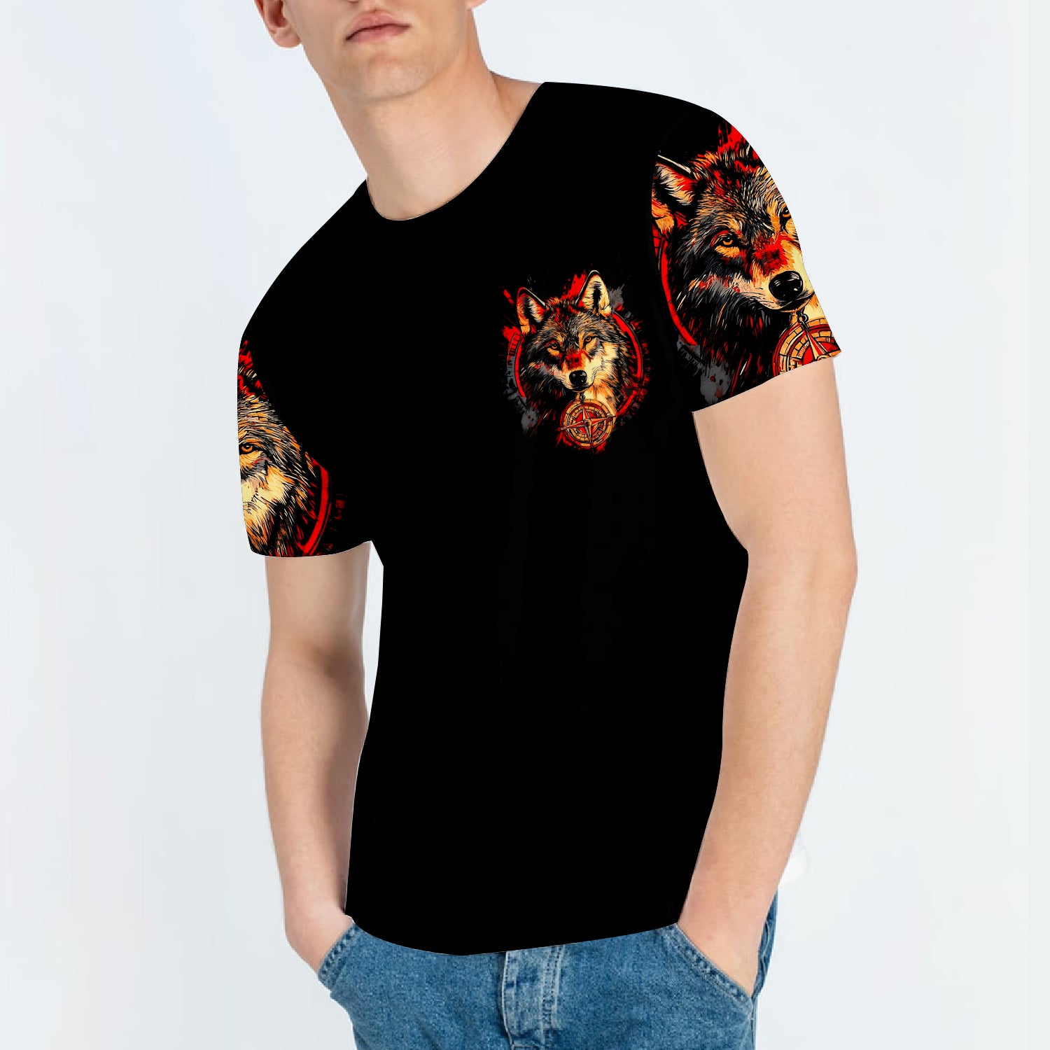 Not All Who Wander Are Lost Wolf All Over Print Shirt