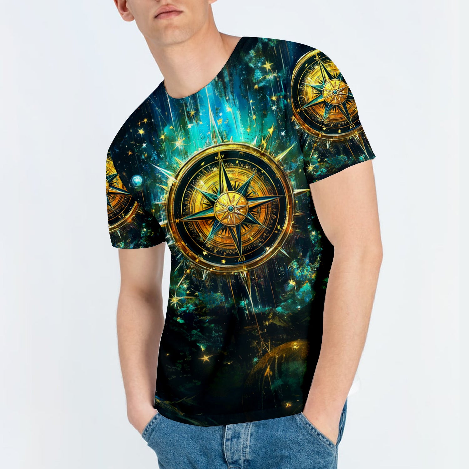 Not All Who Wander Fantasy Compass All Over Print Shirt