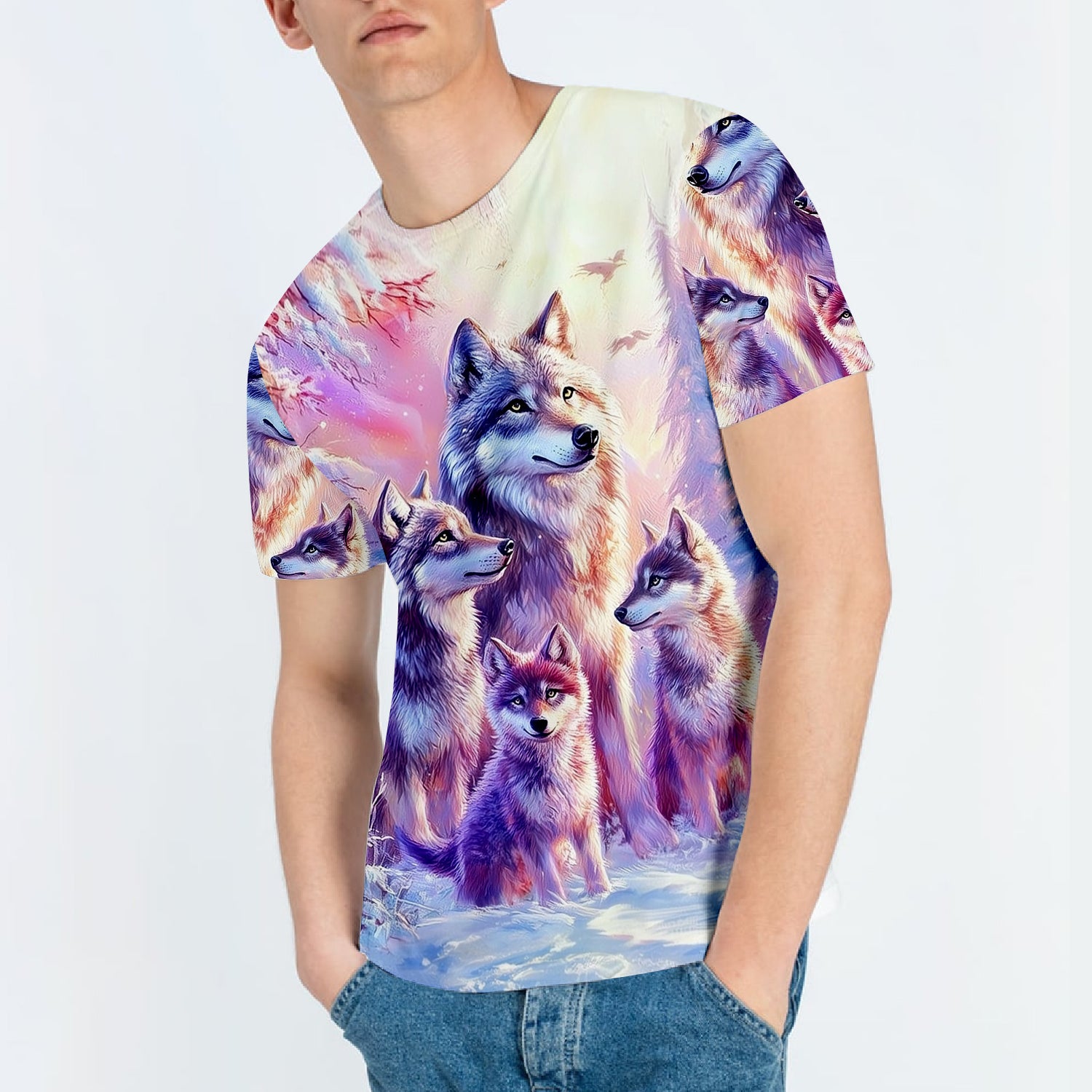 Wolf Family Art All Over Print Shirt