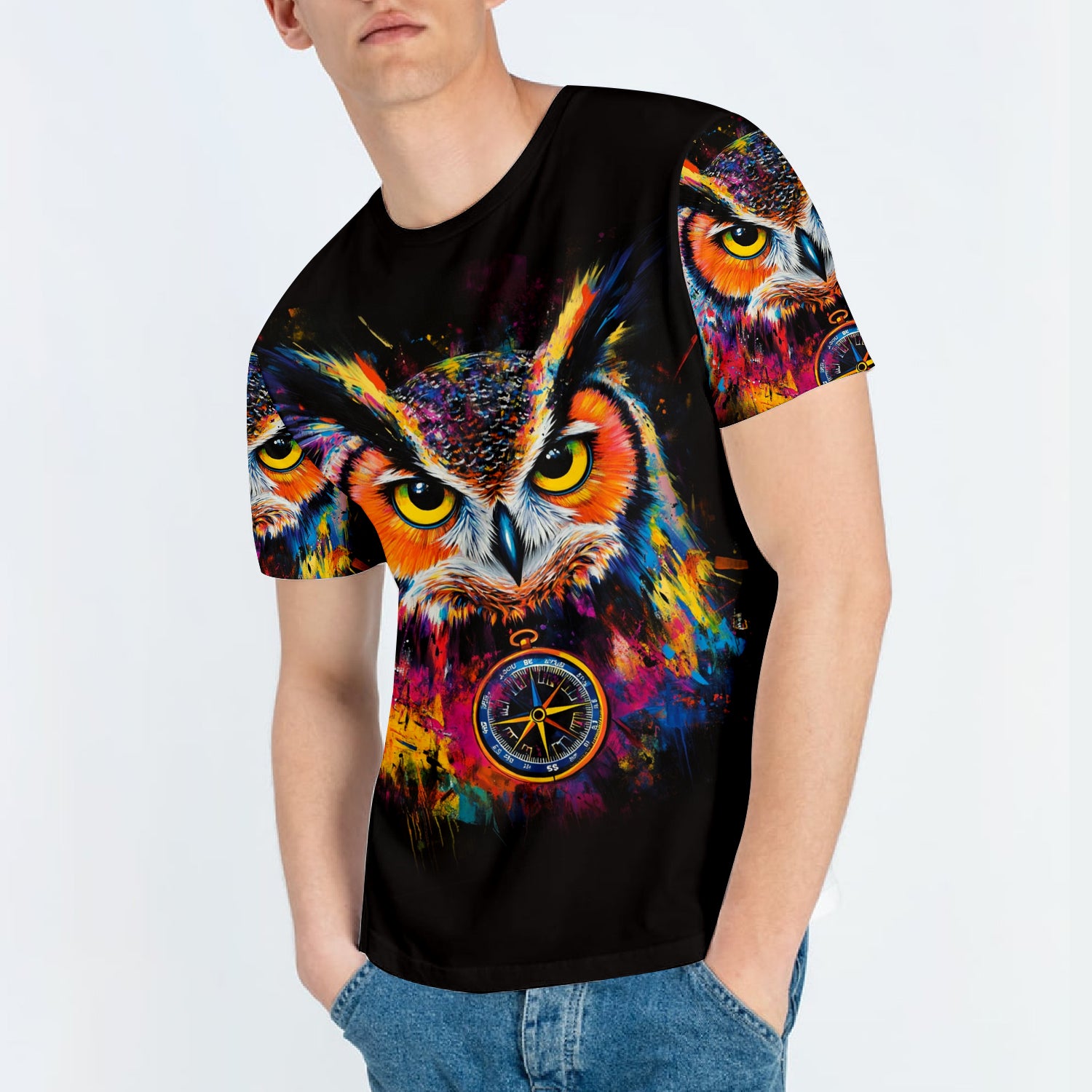 Not All Who Wander Are Lost Owl All Over Print Shirt