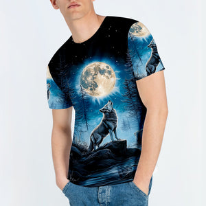 Wolf Moon Light Art All Over Print Shirt