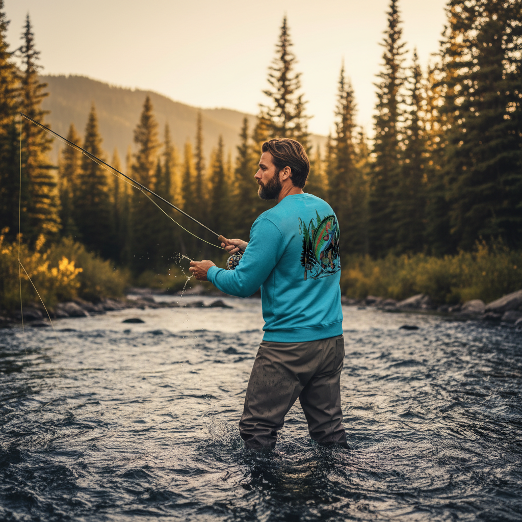Fish Around And Find Trout Retro Graphic All Over Print Shirt