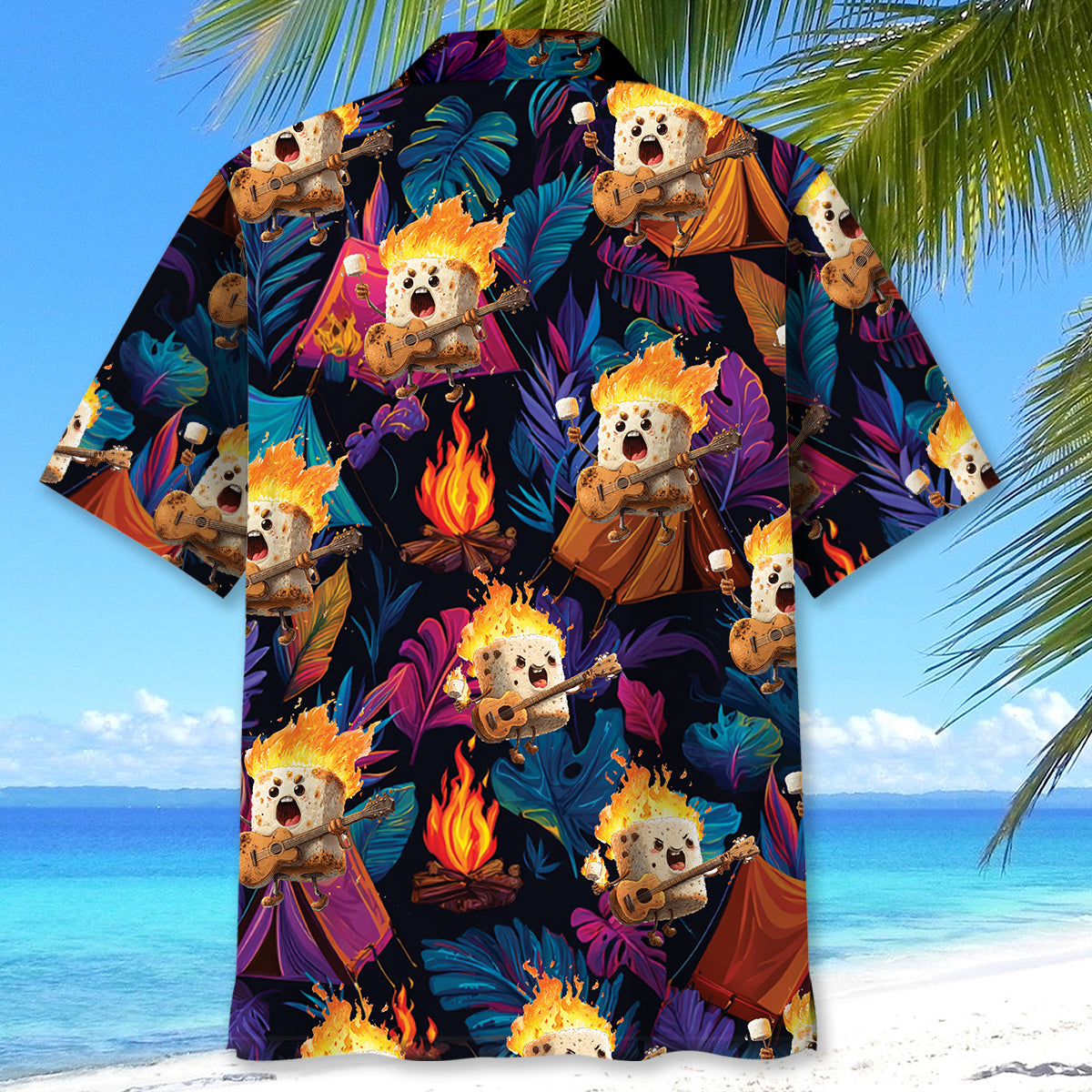 Toasted Candy Playing Guitar Hawaiian Shirt
