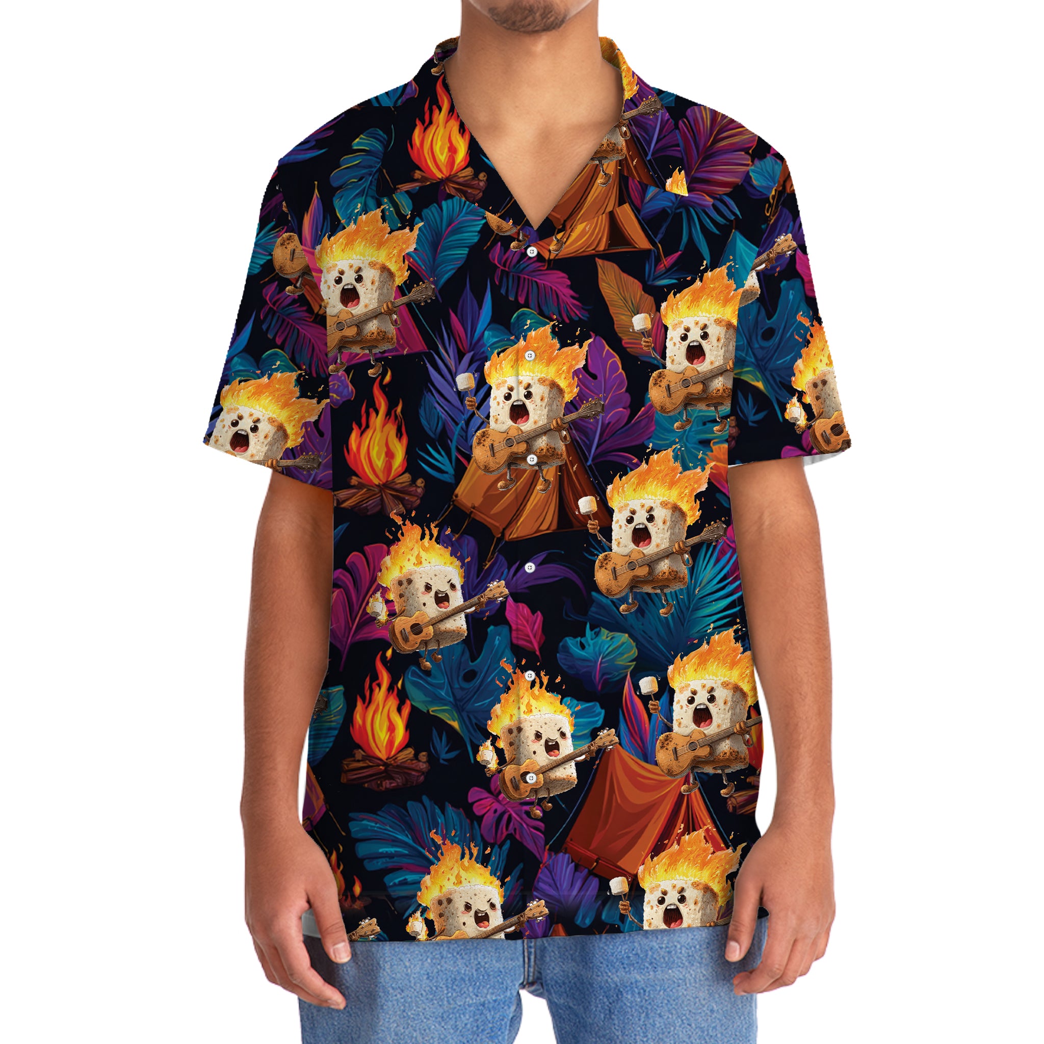 Toasted Candy Playing Guitar Hawaiian Shirt