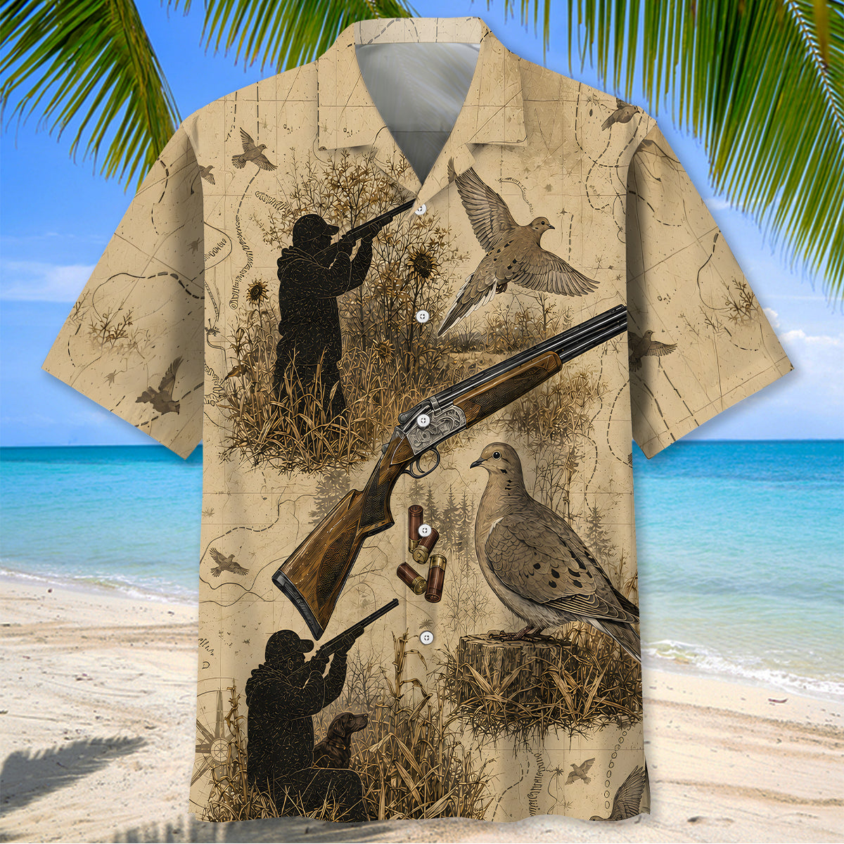 Vintage Dove Hunting Hawaiian Shirt