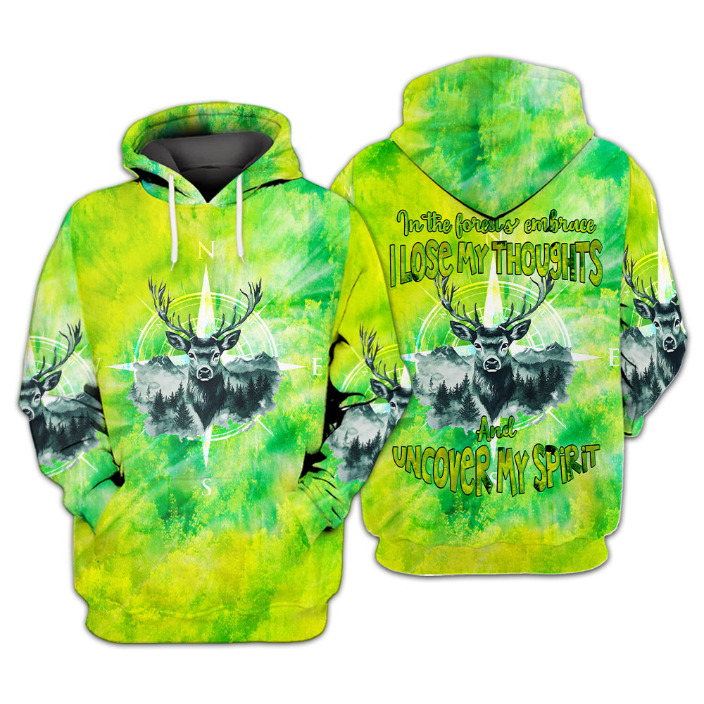 In The Forest Embrace, I Lose My Thoughts And Uncover My Spirit All Over Print Shirt
