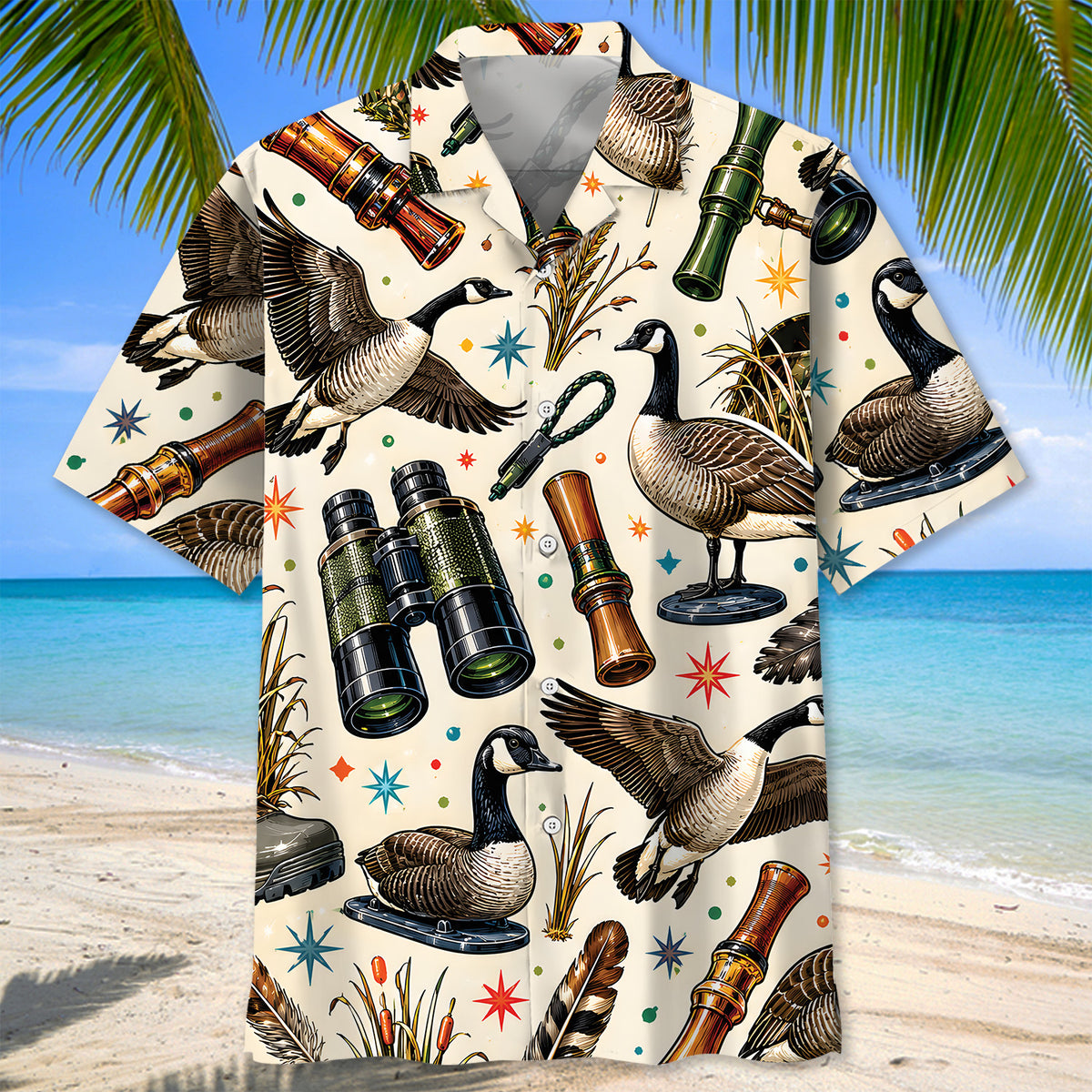 Goose Vintage Art Colorful Hawaiian Shirt