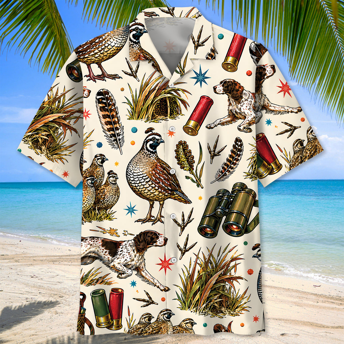 Quail Vintage Art Colorful Hawaiian Shirt