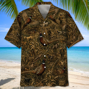 Hunt Pheasant Camo Hawaiian Shirt