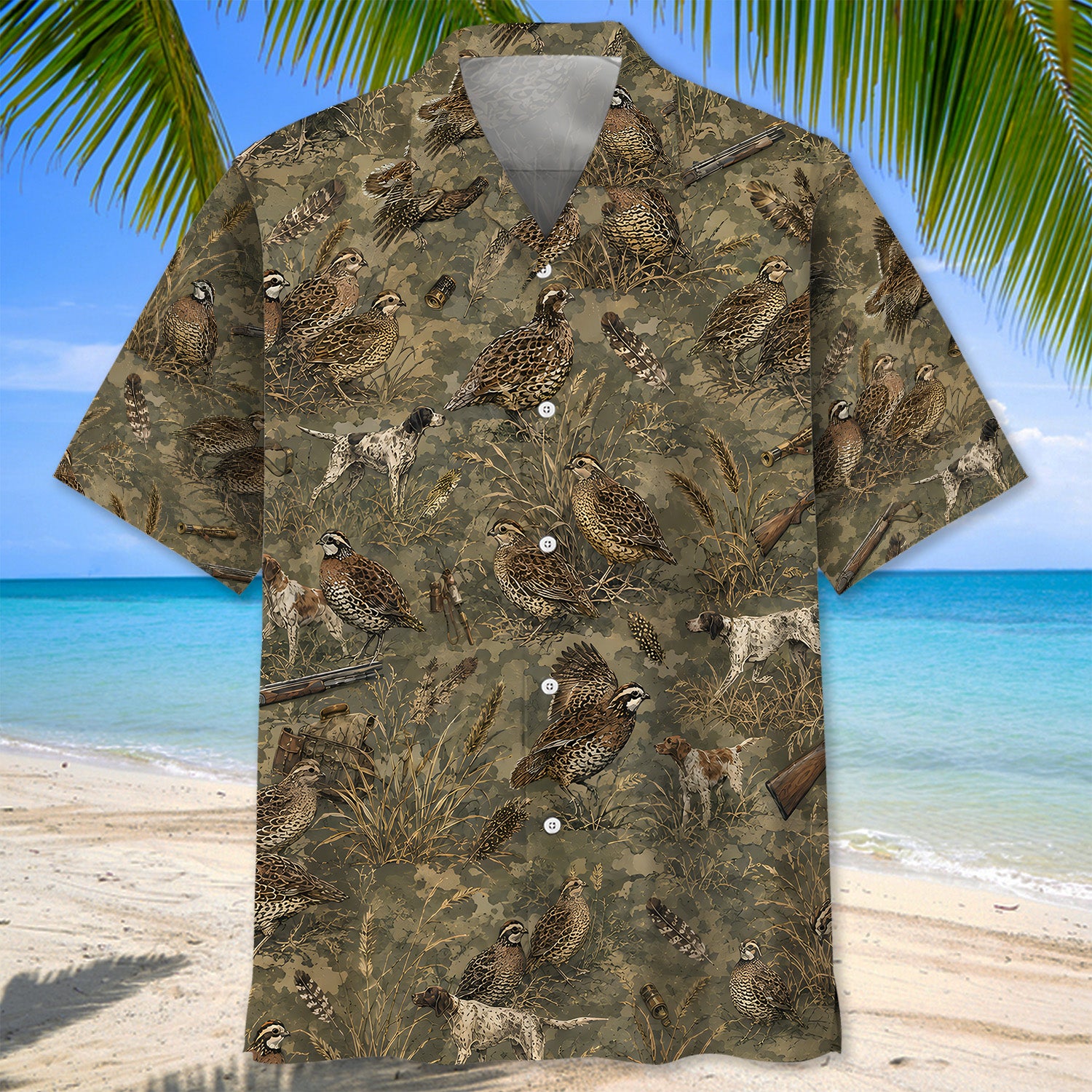 Quail Hunting Camo Hawaiian Shirt
