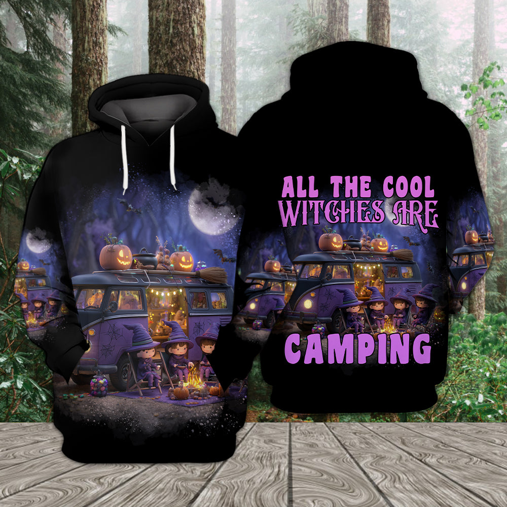 All The Cool Witches Are Camping All Over Print Shirt