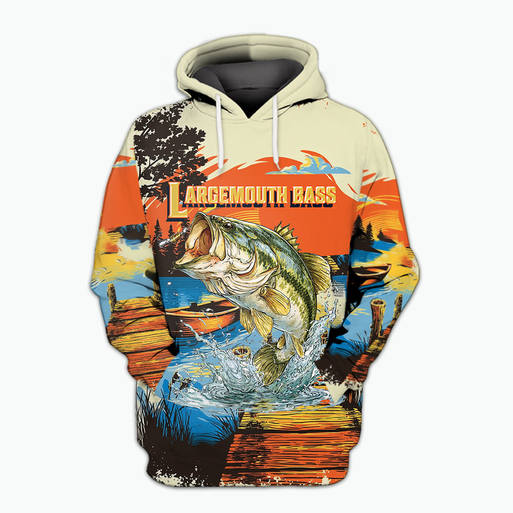 Largemouth Bass Jumping All Over Print Shirt