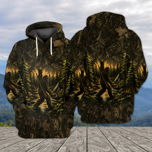 Bigfoot Camouflage Hunting All Over Print Shirt