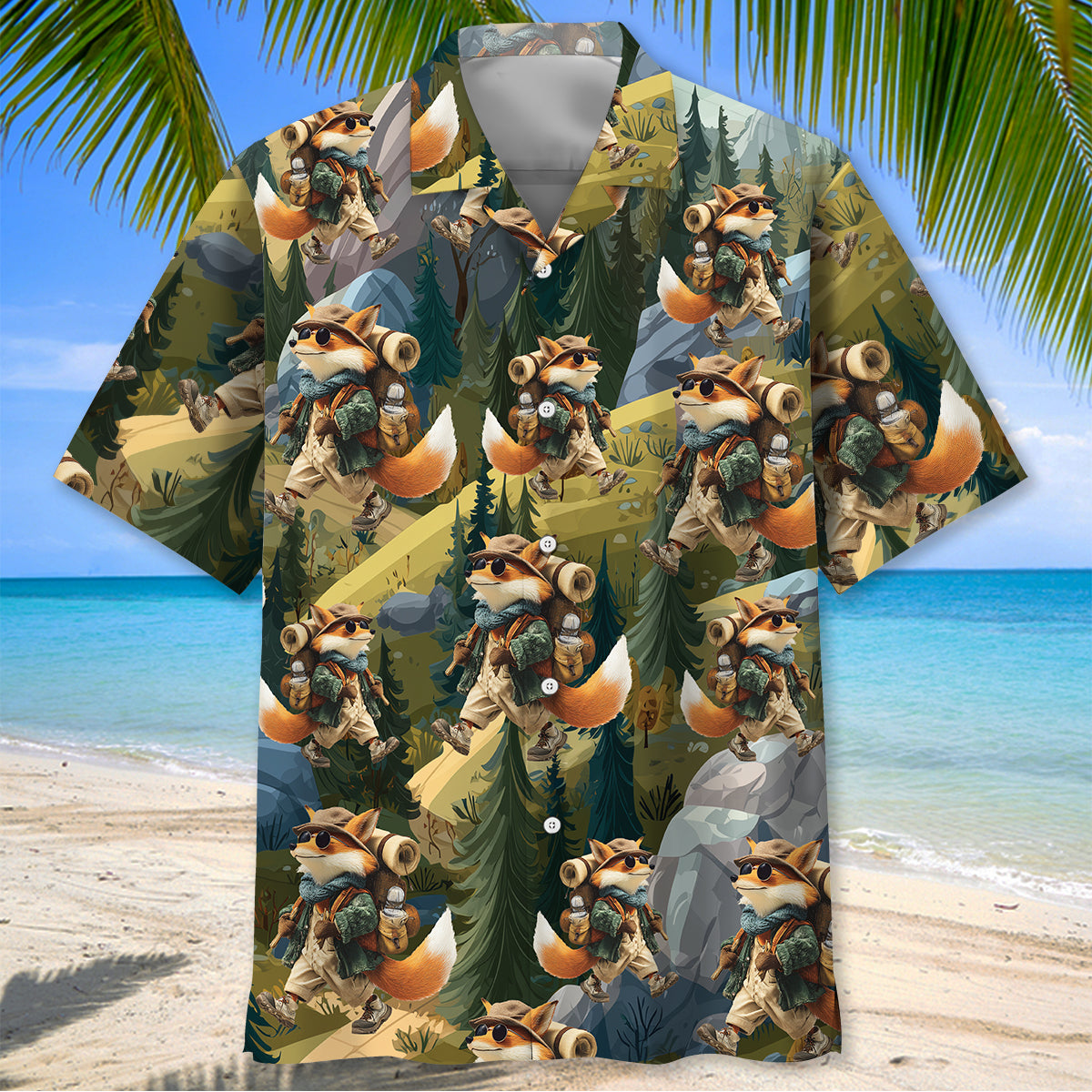 Wilderness Fox Camper Hawaiian Shirt