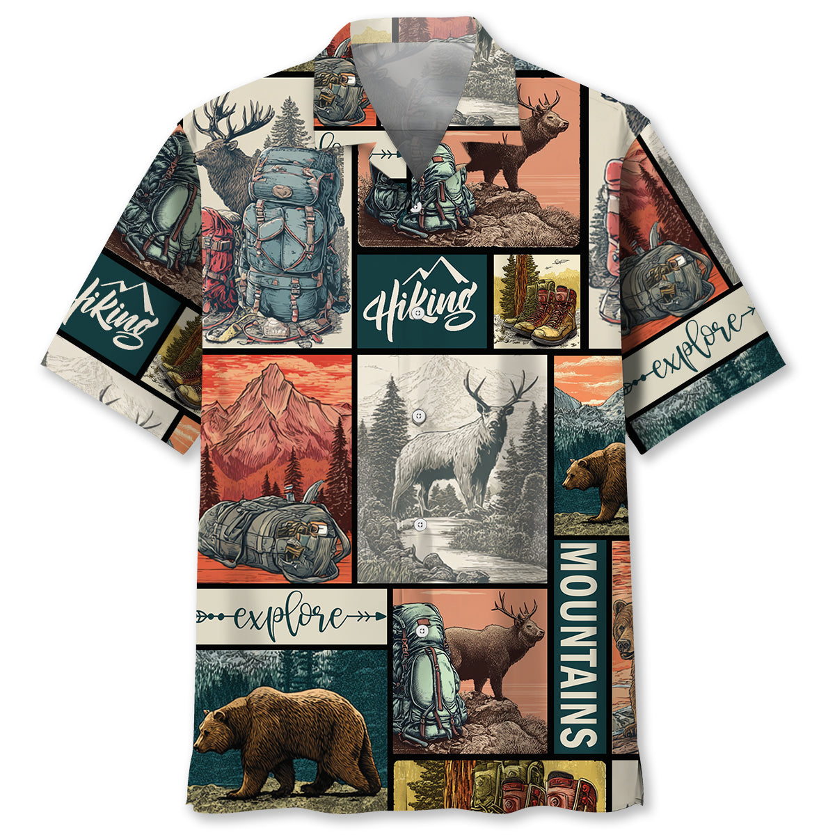 Hiking On Top Of Mountains Hawaiian Shirt