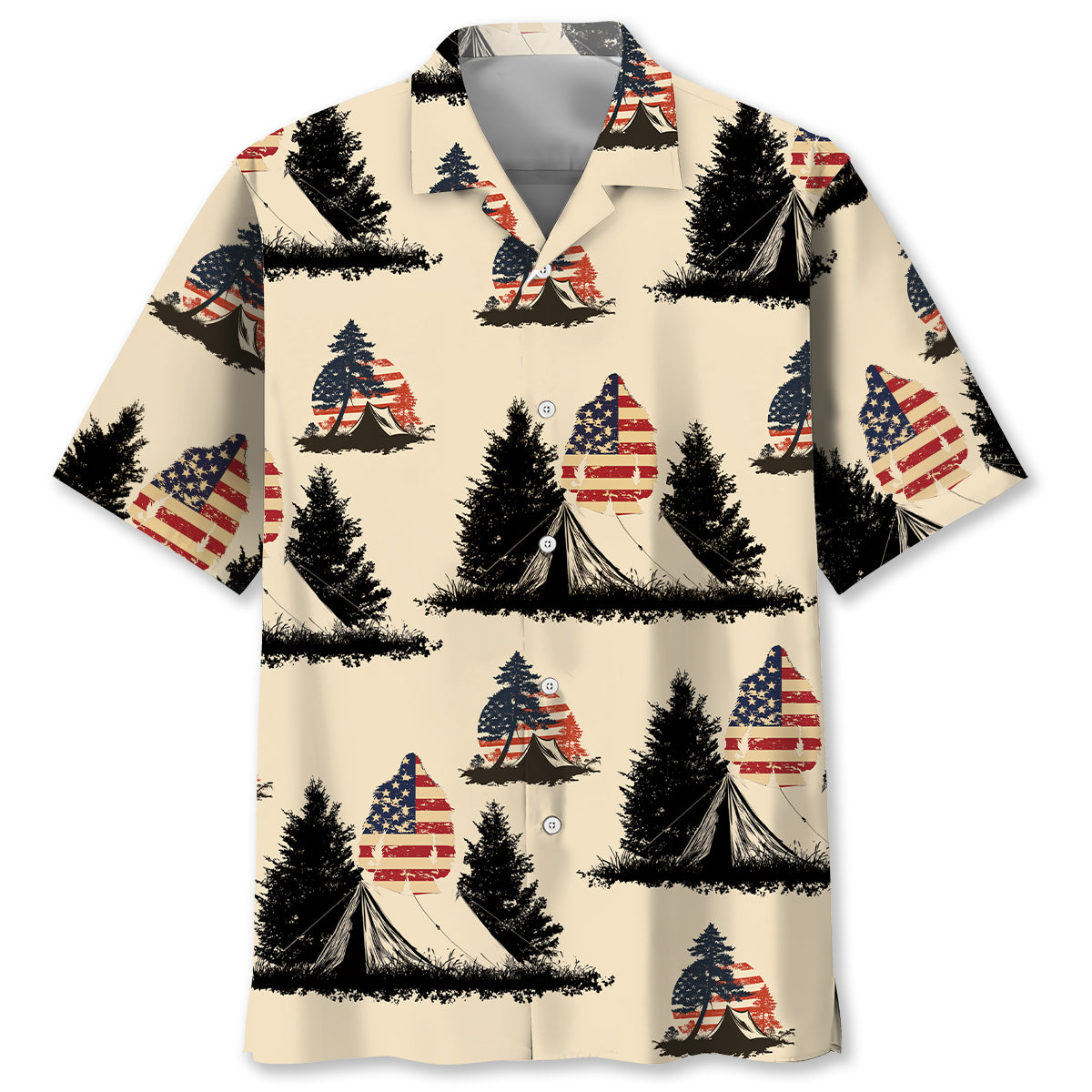 Bigfoot Camping USA Vintage Hawaiian Shirt