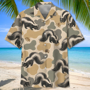 Skunk Camouflage Hawaiian Shirt