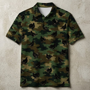 Grouse Camouflage Millitary Men Polo Shirt