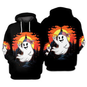 Spooky Boo In The Forest All Over Print Shirt