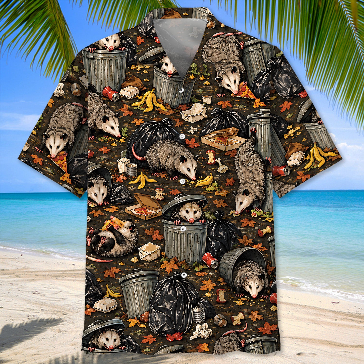 Autumn Alley Opossum Trash Hawaiian Shirt