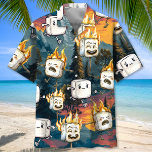 Funny Marshmallow Emotions Hawaiian Shirt