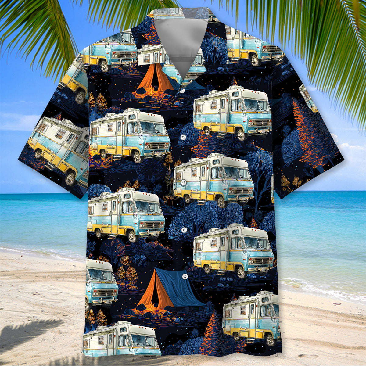 Truck Camper RV Hawaiian Shirt