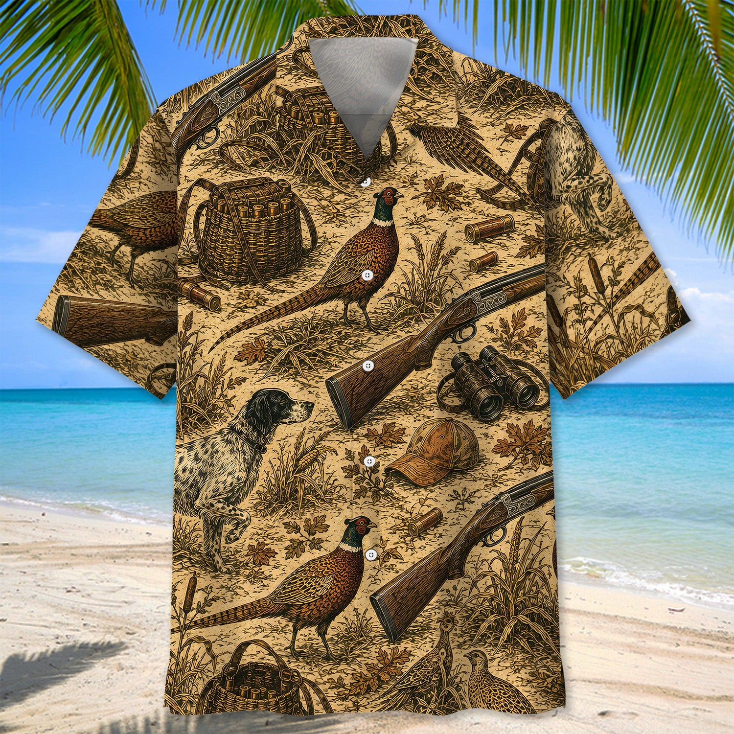 Vintage Pheasant Hunting Hawaiian Shirt