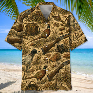 Vintage Pheasant Hunting Hawaiian Shirt