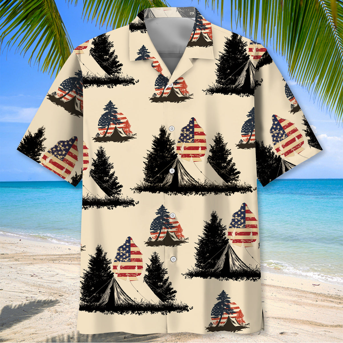Bigfoot Camping USA Vintage Hawaiian Shirt