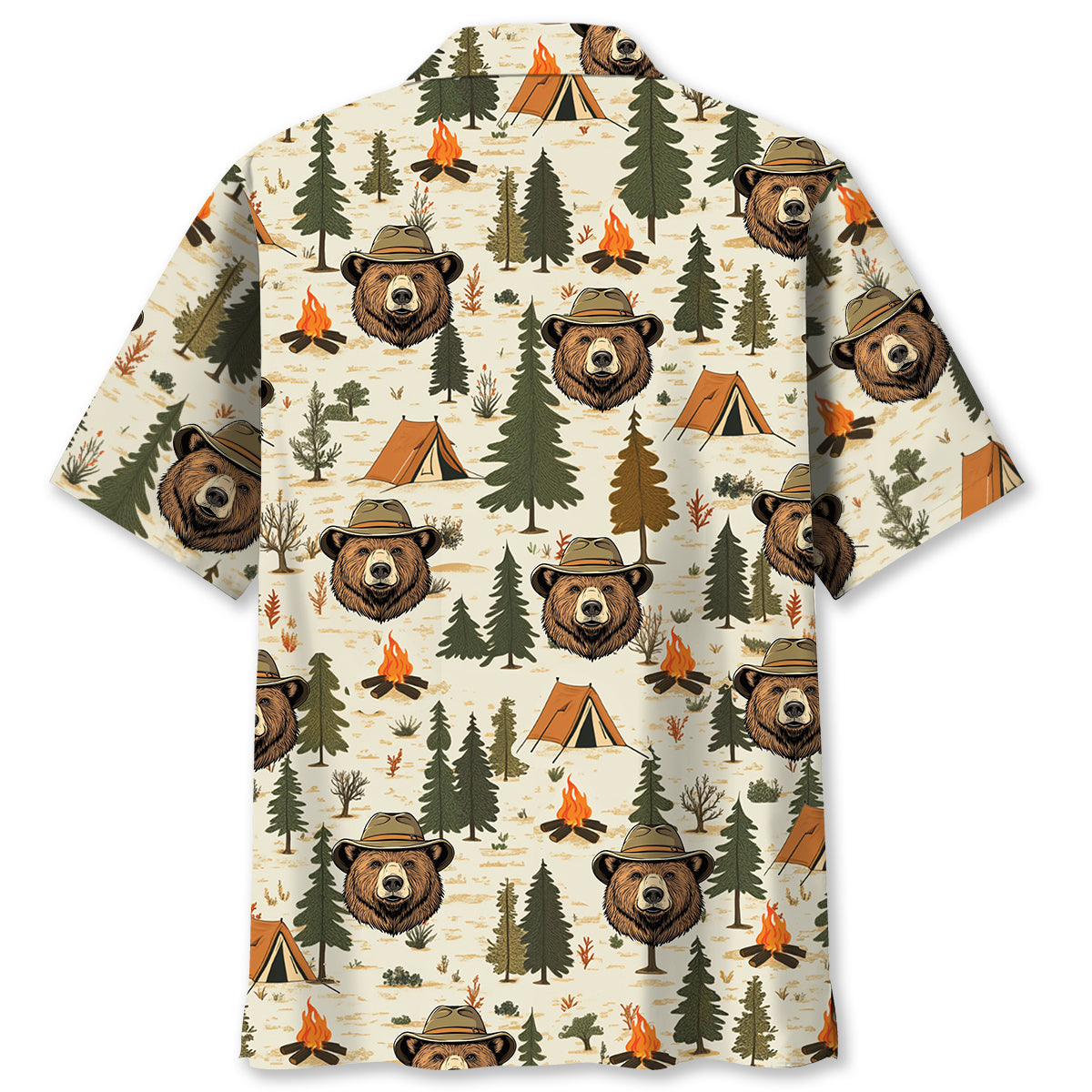 Cool Bear Camping Hawaiian Shirt