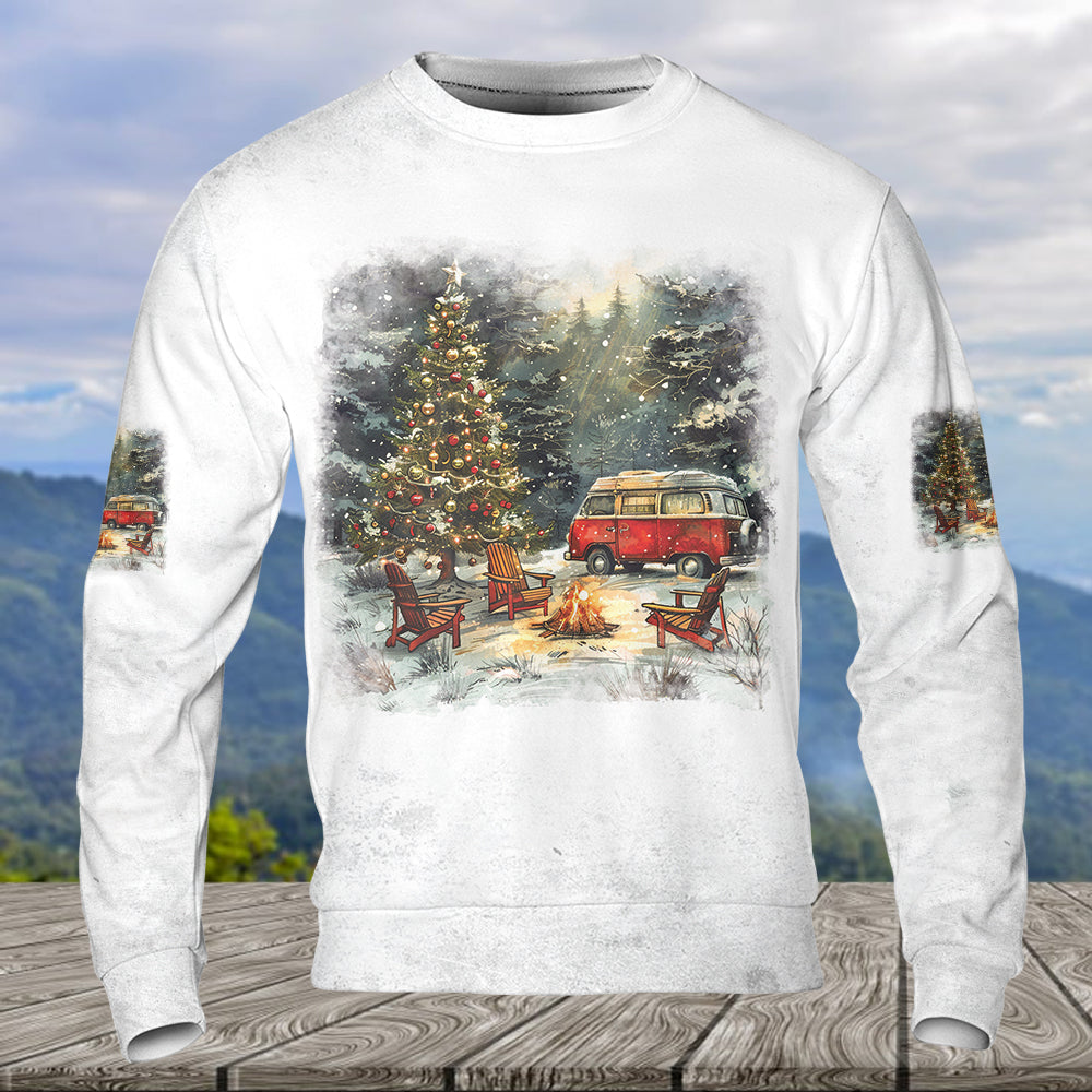 It's The Most Wonderful Time Of Christmas Camping All Over Print Shirt