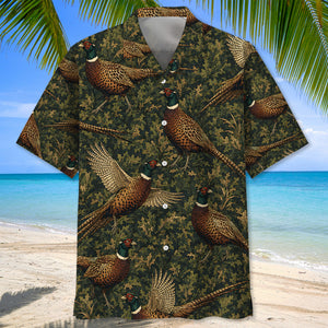 Pheasant Woodland Hawaiian Shirt