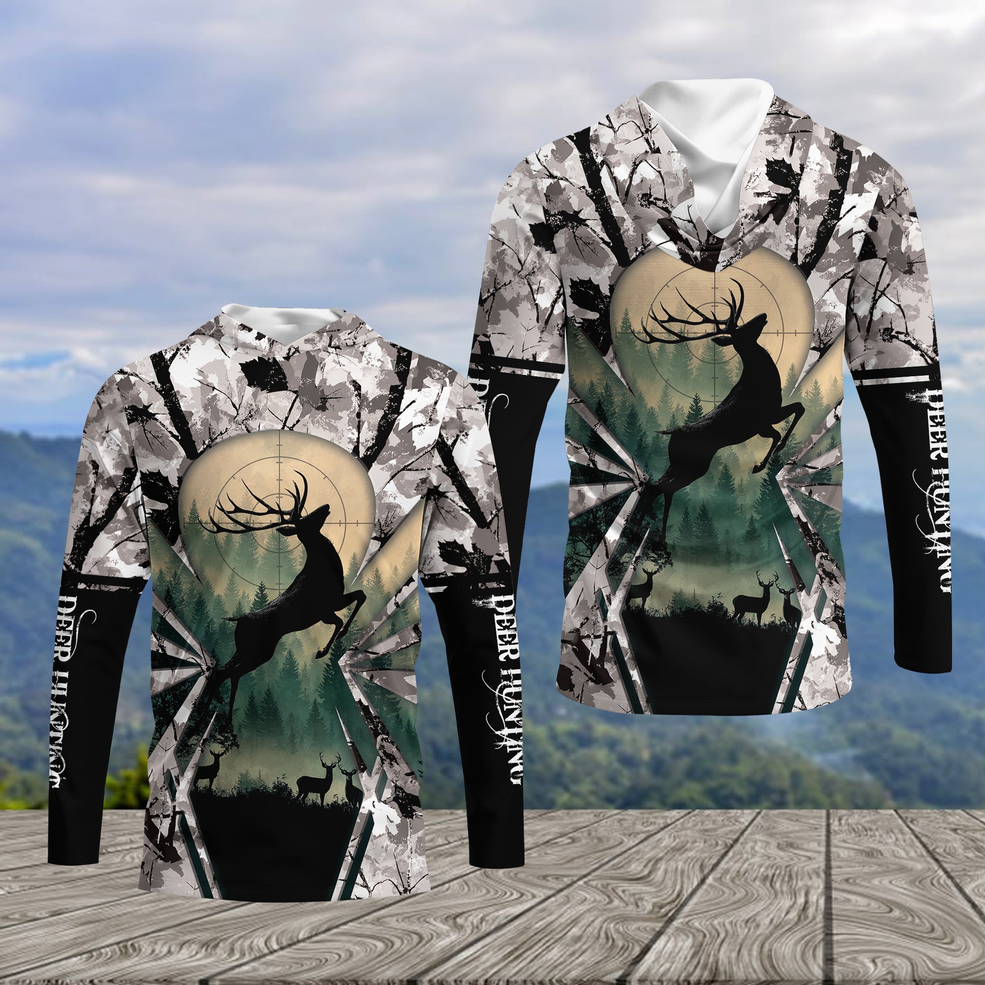 Deer Hunting Peaceful Forest All Over Print Shirt