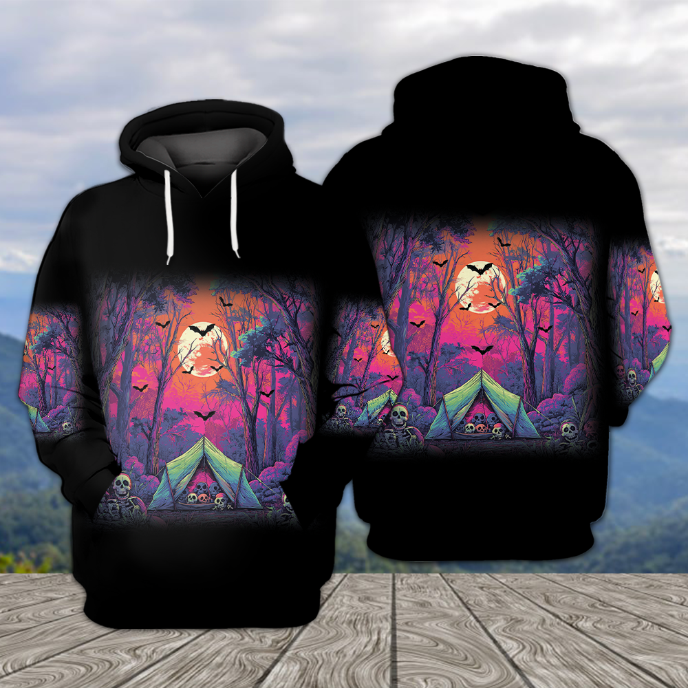 Skull Tent Adventure All Over Print Shirt