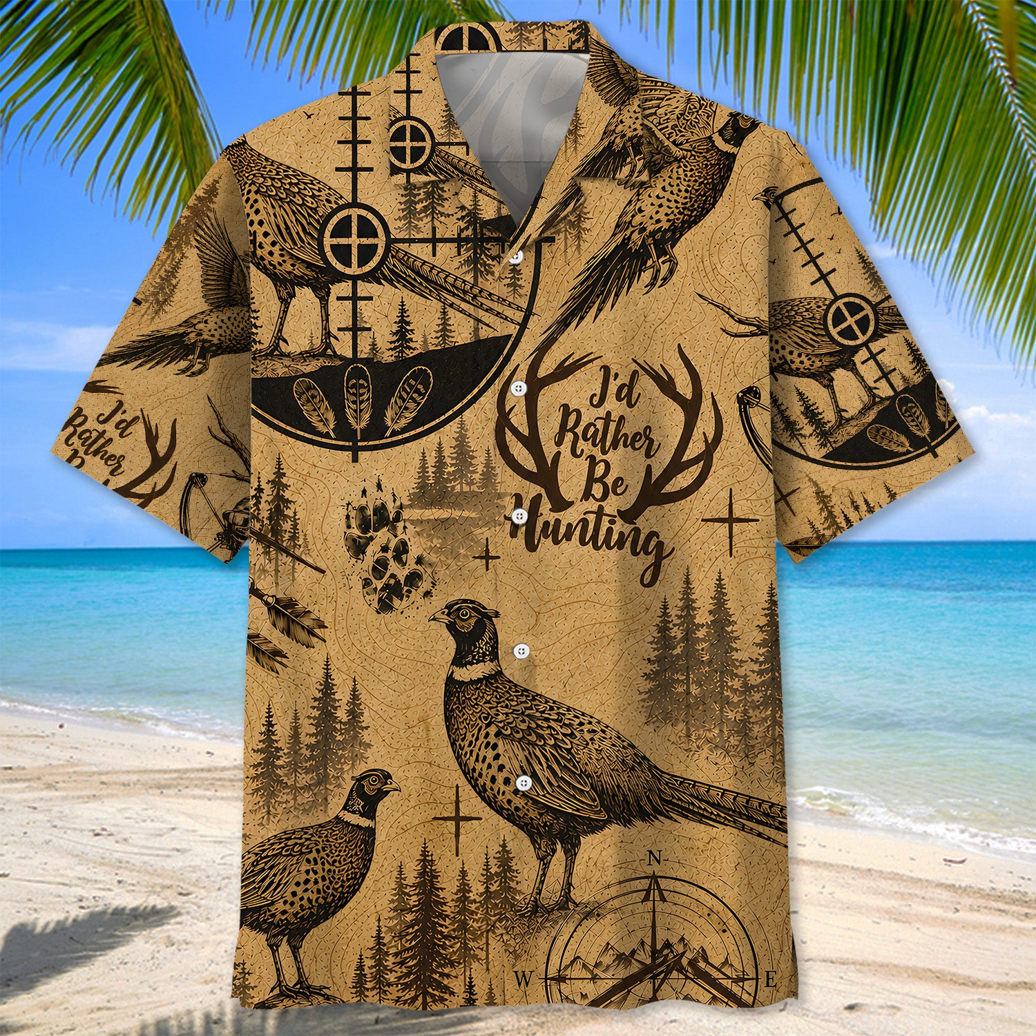 Pheasant I'd Rather Be Hunting Hawaiian Shirt