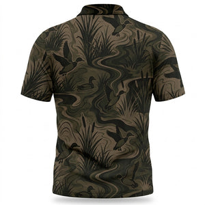 Camouflage Duck Hunting Men Polo Shirt