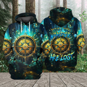 Not All Who Wander Fantasy Compass All Over Print Shirt