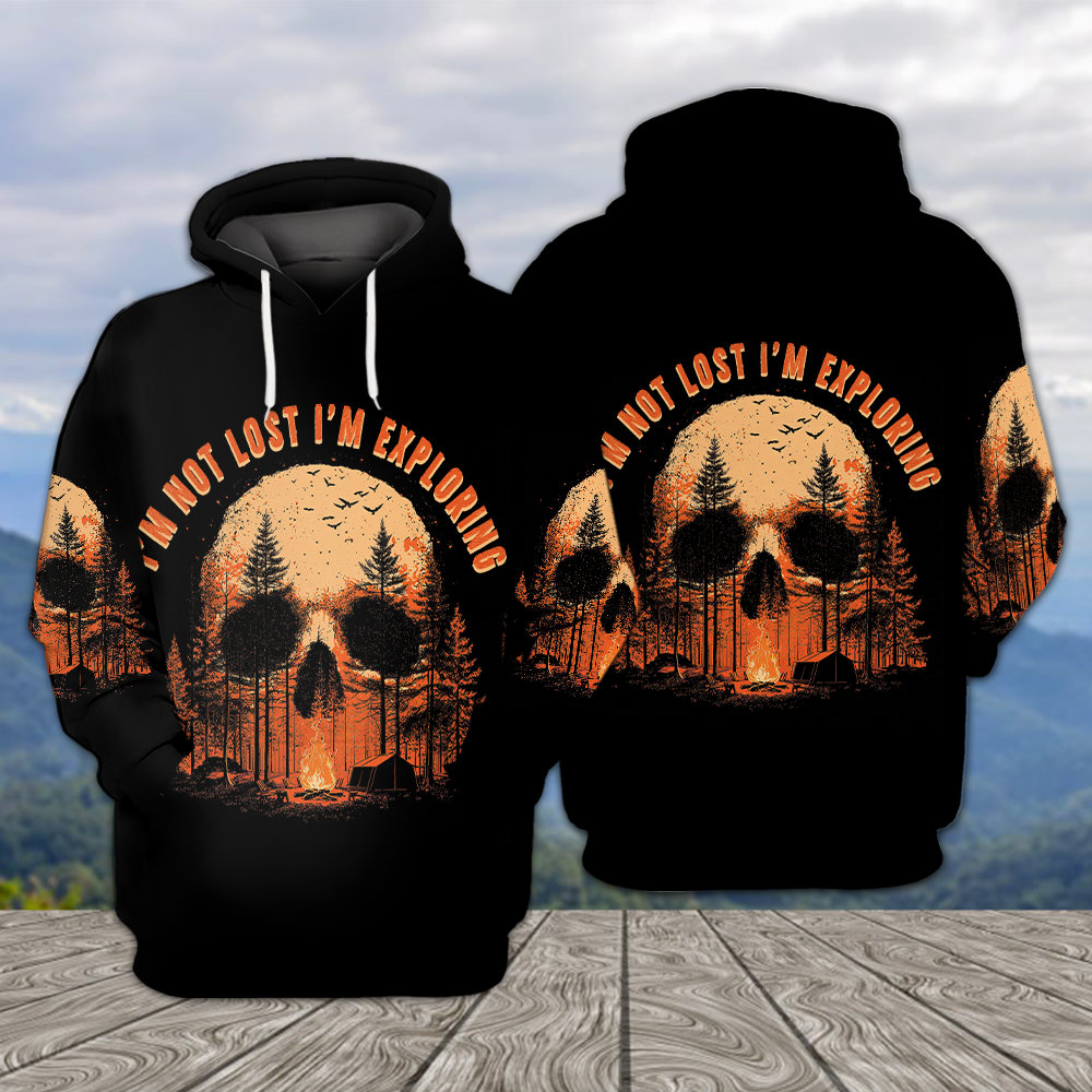 Creepy I'm Not Lost I'm Exploring All Over Print Shirt