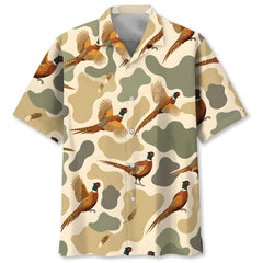 Hunting Pheasant Camouflage Hawaiian Shirt