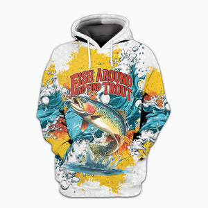 Fish Around And Find Trout Rainbow Trout All Over Print Shirt