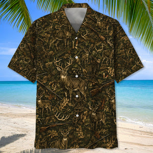 Vintage Deer Hunting Hawaiian Shirt