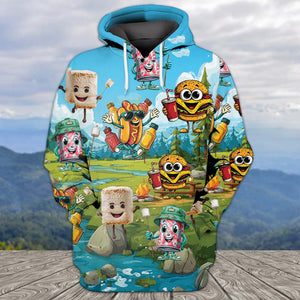 Funny Food Camping All Over Print Shirt